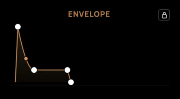 Palora's envelope Sustain set by dragging, scrolling and typing a value