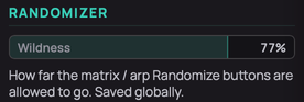 The Randomizer settings