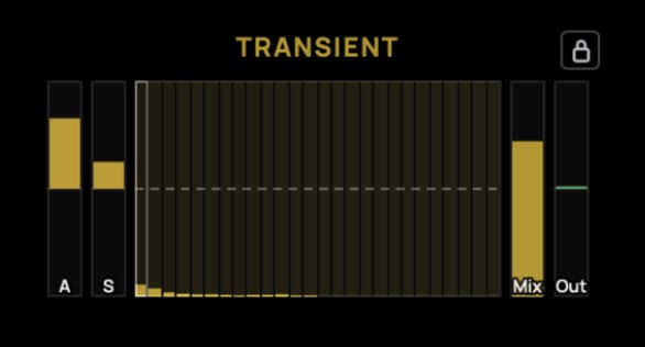 Palora's per-voice Transient Shaper sculpting the note's attack